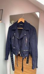Veste daim bleue, Enlèvement ou Envoi, Comme neuf, Taille 38/40 (M), Bleu
