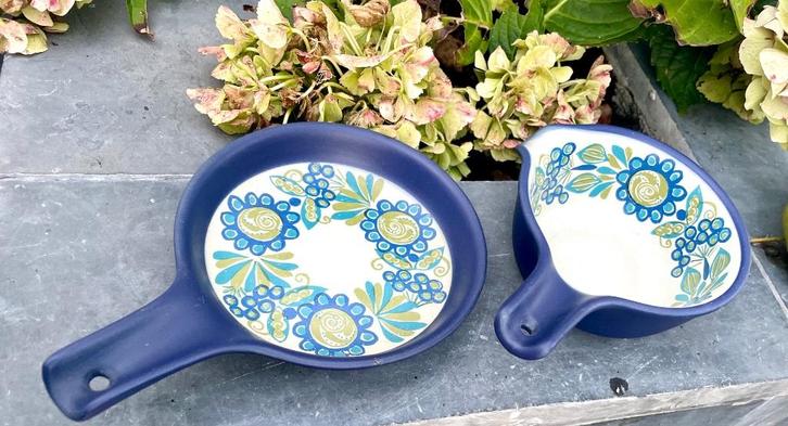 Retro Figgjo Tor Viking steelpannetje en schenkschaaltje, Antiek en Kunst, Antiek | Keramiek en Aardewerk, Ophalen of Verzenden