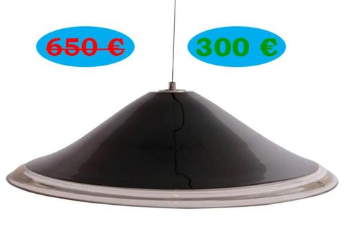 Vintage Design lamp Leucos Melania, Huis en Inrichting, Lampen | Vloerlampen, Gebruikt, Minder dan 100 cm, Glas, Kunststof, Ophalen of Verzenden