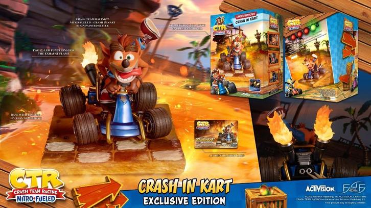 Crash Team Racing - Crash in Kart Exclusive - First4Figures, Verzamelen, Beelden en Beeldjes, Nieuw, Ophalen