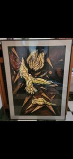 Schilderij met kader uit glas 871174cm, Antiek en Kunst, Ophalen of Verzenden