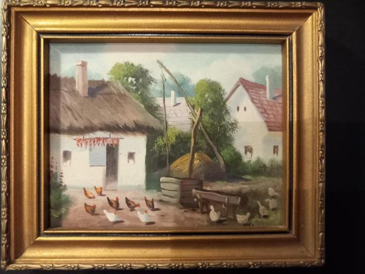 Hongaars schilderijtje, Antiek en Kunst, Kunst | Schilderijen | Klassiek, Ophalen