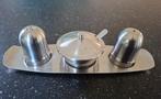 Peper-zout-mosterd- stel, inox, vintage, Enlèvement ou Envoi