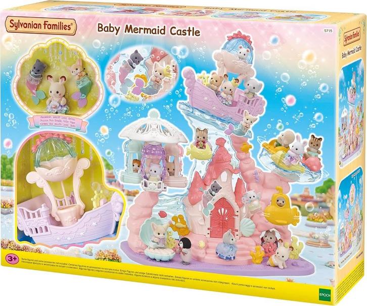Neuf - Sylvanian Le château des Sirènes (5701), Kinderen en Baby's, Speelgoed | Poppen, Nieuw, Ophalen of Verzenden
