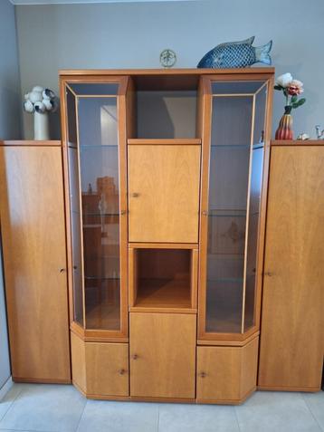 Vitrinekast, kersenhout van Hülsta, Enlèvement, Utilisé, Verre