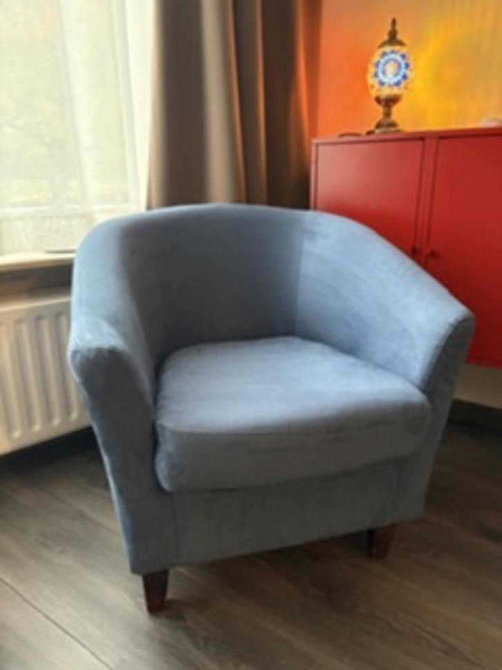 Eenpersoons Zetel, Huis en Inrichting, Zetels | Zetels, Gebruikt, Eenpersoons, Minder dan 150 cm, Minder dan 75 cm, Stof, Ophalen