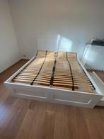 Brimnes bed 180 met 4 lades en lattenbodems., Ophalen, Gebruikt, Wit, Tweepersoons