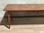 Authentieke boerentafel - 203 x 100 cm + 77 cm hoog / 1 lade, Huis en Inrichting, Tafels | Eettafels, 200 cm of meer, 50 tot 100 cm