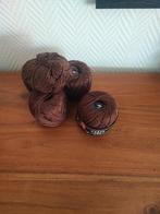 donkerbruin breikatoen 4 bollen + restje €2 voor het lot, Ophalen of Verzenden, Zo goed als nieuw