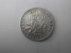 Frankrijk : 50 centimes 1918, Frankrijk, Zilver, Losse munt, Verzenden