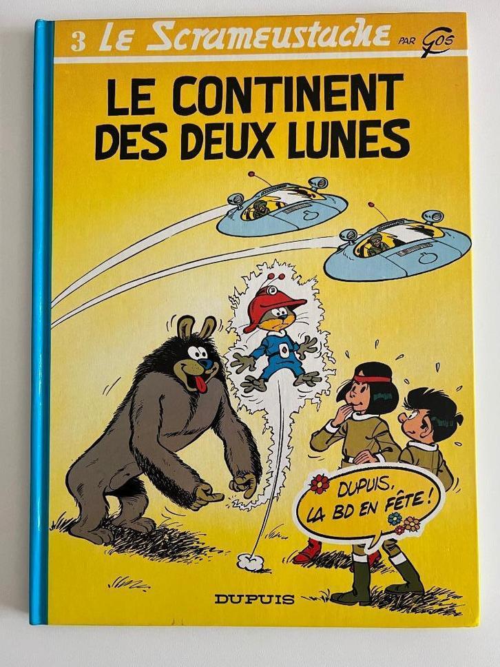 BD Le Scrameustache Le continent des deux lunes, Boeken, Stripverhalen, Gelezen, Eén stripboek, Ophalen of Verzenden