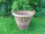 Oude rotan mand, Huis en Inrichting, Gebruikt, Mand, Rond, Ophalen of Verzenden