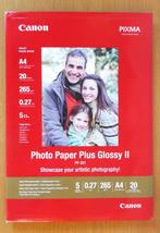 Canon PP-201 Photo Paper Plus glossy II 265 g/m² A4 (20 vell, TV, Hi-fi & Vidéo, Photo | Papier photo, Enlèvement ou Envoi, Neuf