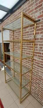 Vintage goudkleurige vitrinekast, Ophalen, Gebruikt, ., .