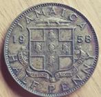 Jamaïque 1/2 Penny 1958 KM36, Timbres & Monnaies, Monnaies | Amérique, Amérique centrale, Envoi