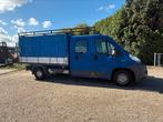 Peugeot boxer dubbel cabine 135.000 km, Auto's, Bestelwagens en Lichte vracht, Voorwielaandrijving, Stof, Zwart, Blauw