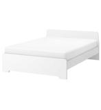 Witte bed met matras en witte kast, Huis en Inrichting, Ophalen, Gebruikt, Wit, Tweepersoons