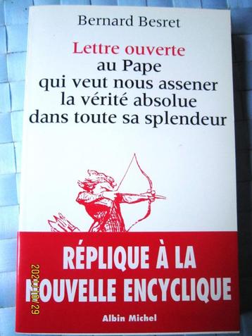 Boek „" Open brief aan de paus "” van Bernard Besret” beschikbaar voor biedingen
