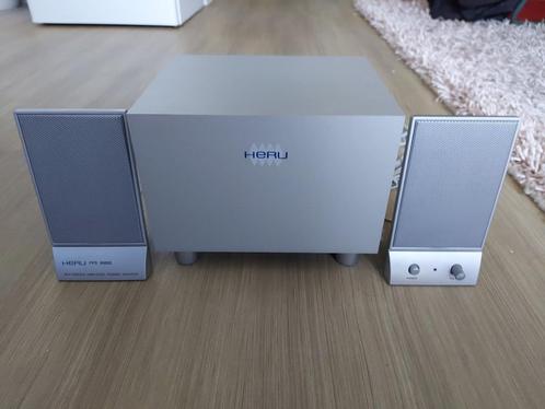 Set van 2.1 HERU FPS 96002 luidsprekers met subwoofer, Computers en Software, Pc speakers, Gebruikt, Audiokanaal 2.1, Ophalen