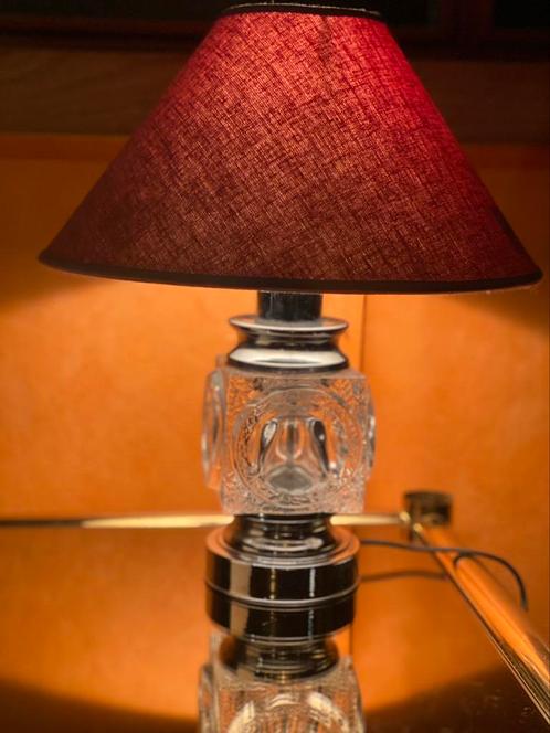 Vintage Ice Cube tafellamp, Huis en Inrichting, Lampen | Tafellampen, Zo goed als nieuw, Glas, Ophalen of Verzenden