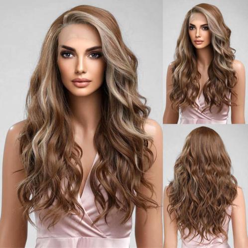 Swiss lace pruik met lang haar hazelnootbruin Yenna, Handtassen en Accessoires, Uiterlijk | Haarverzorging, Nieuw, Pruik of Haarverlenging