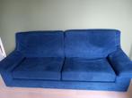 1 blauwe zetel in Alcantara stof, Maison & Meubles, Canapés | Salons, Autres dimensions, Banc droit, Utilisé, Enlèvement ou Envoi