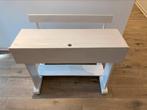 Bureau d'école en bois peint en blanc pour deux enfants, Enfants & Bébés, Chambre d'enfant | Tables & Chaises, Enlèvement, Utilisé