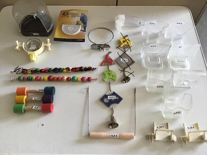 vele vogelkooi attributen en toebehoren, Dieren en Toebehoren, Vogels | Toebehoren, Zo goed als nieuw, Ophalen of Verzenden