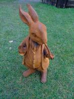 statue d un lapin a la pipe en costume en fonte pat rouillé, Animal, Enlèvement ou Envoi, Métal, Neuf