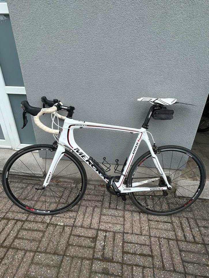 Eddy Merckx racefiets + extra’s, Fietsen en Brommers, Fietsen | Racefietsen, Gebruikt, Heren, Meer dan 20 versnellingen, Carbon
