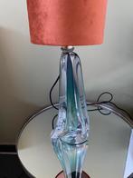 Lampadeire glazen voet VSL, Huis en Inrichting, Lampen | Tafellampen, Glas, Ophalen of Verzenden, Vintage-Retro