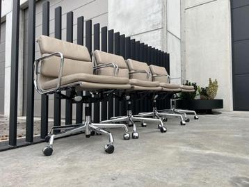 Vitra Eames EA217 lederen bureaustoel, 4X beschikbaar voor biedingen