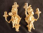 Paire de lampes anciennes avec putti, Antiquités & Art, Enlèvement ou Envoi