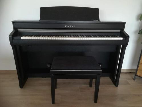 Kawai CA-58SB piano + Beethovenbank, Muziek en Instrumenten, Piano's, Zo goed als nieuw, Piano, Zwart, Ophalen