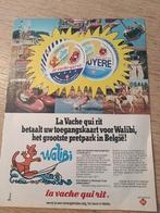 oude reclame Walibi Wavre (Walibi Belgium) vache 1977, Comme neuf, Enlèvement ou Envoi, Pretparken