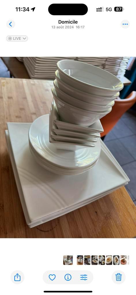 Lot de 16 assiettes professionnelles, Huis en Inrichting, Keuken | Servies, Gebruikt, Ophalen