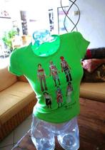 exclusief groen T-shirt: dames in voor- & rijgzijde, Comme neuf, Vert, Manches courtes, Taille 36 (S)
