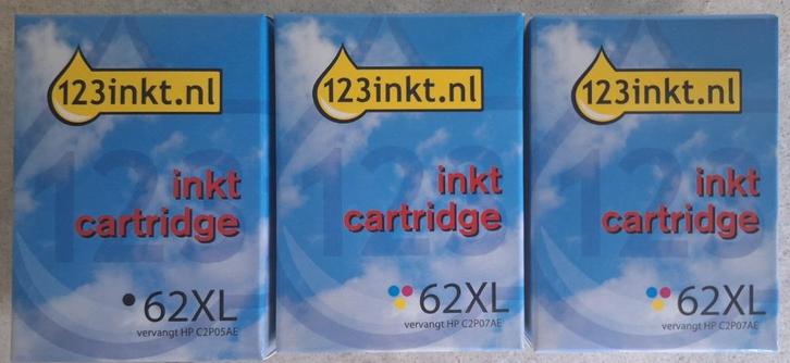 Inktpatronen 123inkt  62XL HP vervanger, Computers en Software, Printerbenodigdheden, Nieuw, Cartridge, Ophalen of Verzenden