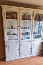 Grote houten vitrinekast, Ophalen of Verzenden, Zo goed als nieuw, Glas, Met deur(en)