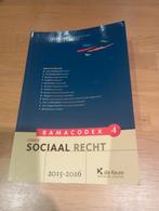 Bamacodex 4 - Sociaal Recht - 2015-2016, Boeken, Ophalen of Verzenden, Zo goed als nieuw