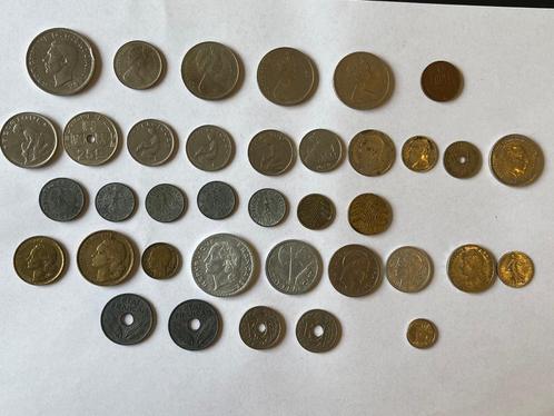 lot oude munten B F D NL GB ESP, Timbres & Monnaies, Monnaies | Europe | Monnaies non-euro, Série, Argent, Enlèvement ou Envoi