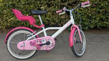 Btwin Doctogirl 500 meisjes fiets 16" met poppenzitje beschikbaar voor biedingen
