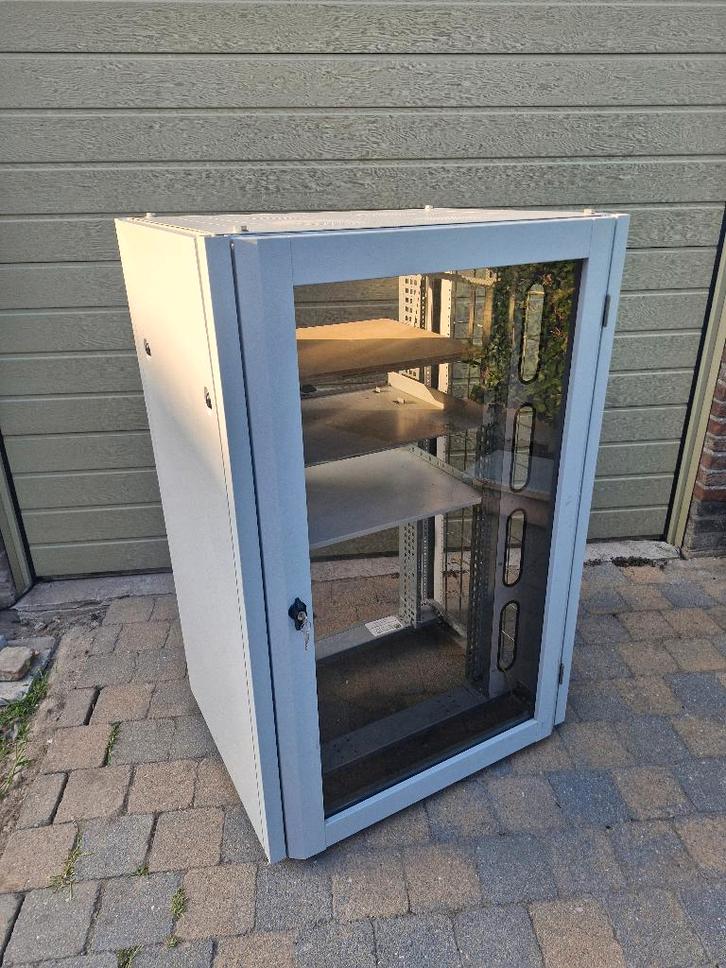 Grote Serverkast / Netwerkkast 19" – 80X60X120 cm, Computers en Software, Serverkasten, Zo goed als nieuw, Glas, Plaatstaal, Ophalen