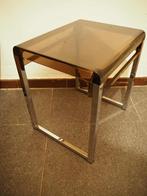 Design bijzettafeltje in chroom en plexiglas, 1970s, Ophalen, Huis en Inrichting