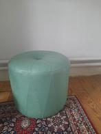 Vintage poefs - groen - 2 stuks, Ophalen, Zo goed als nieuw