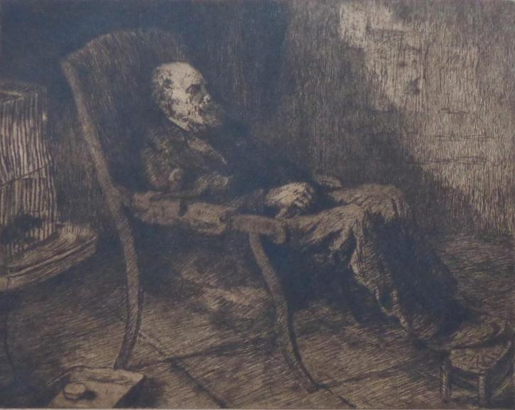 FRANCOIS PYCKE / SIESTA / ZW-W ETS / 47x66cm / SIG, Antiquités & Art, Art | Eaux-fortes & Gravures, Enlèvement ou Envoi