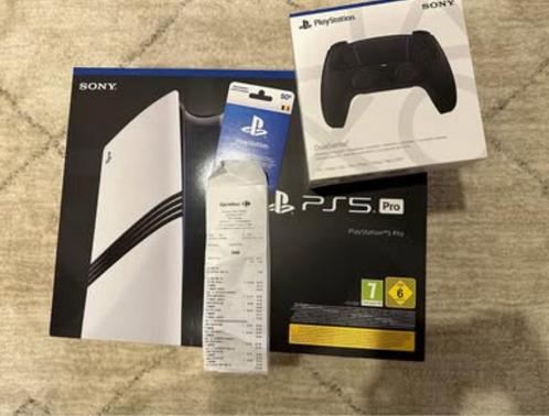 PlayStation 5 Pro + DualSense Controller + PSN Kaart (€50), Games en Spelcomputers, Spelcomputers | Sony PlayStation 5, Nieuw