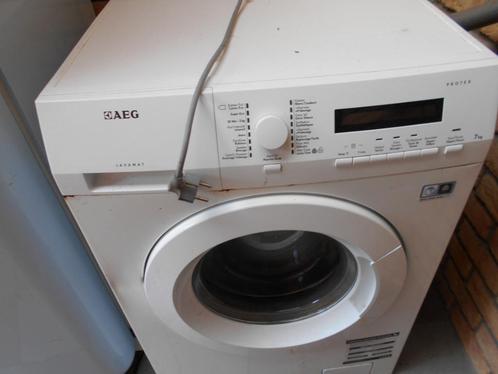 Te koop wasmachine AEG met boekje nog in goede  staat, Elektronische apparatuur, Wasmachines, Gebruikt, Voorlader, 8 tot 10 kg