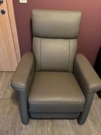 Ergonomische elektrische relax zetel met tilfunctie, Huis en Inrichting, Ophalen, Eenpersoons, Minder dan 75 cm, Leer