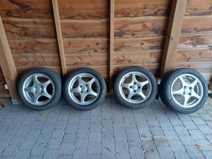 winterset velgen rial 4x108 + nieuwe winterbanden 195/50/15, Auto-onderdelen, Banden en Velgen, Banden en Velgen, Winterbanden